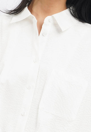 Puff Hem Loose Shirt with Pocket