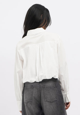 Puff Hem Loose Shirt with Pocket