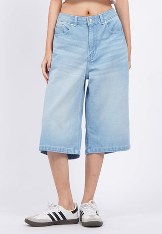 Regular Fit Denim Bermuda Pants