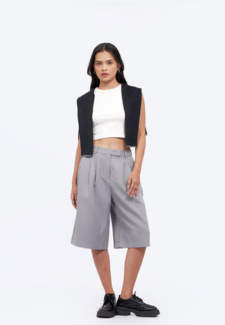 Regular Fit Stripes Bermuda Shorts