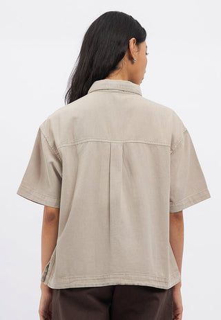 Short Sleeve Washed Twill Shirt