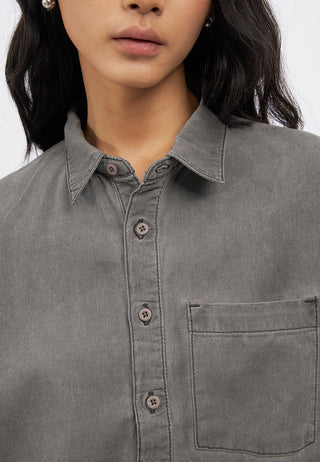 Short Sleeve Washed Twill Shirt