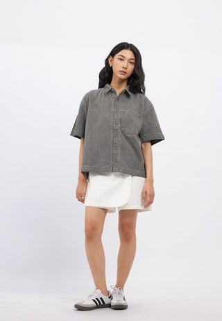 Short Sleeve Washed Twill Shirt