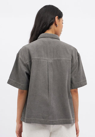 Short Sleeve Washed Twill Shirt