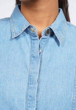 Contrast Stitch Chambray Shirt