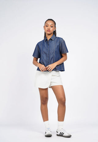 Contrast Stitch Chambray Shirt