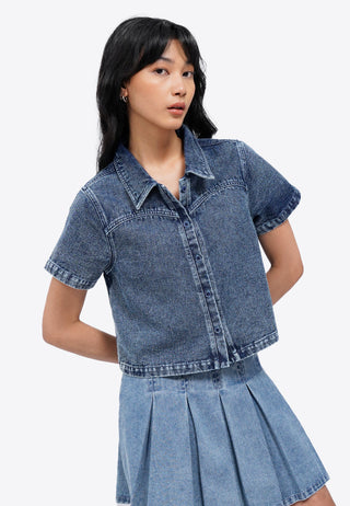 Short Sleeve Denim Shirt