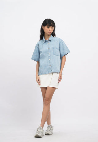 Stripes Denim Shirt with Pocket