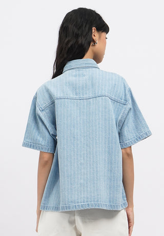 Stripes Denim Shirt with Pocket
