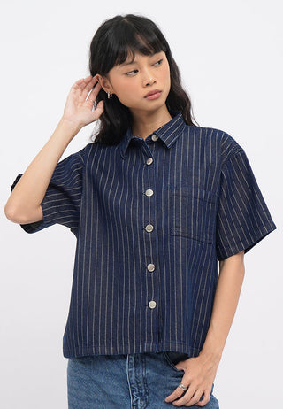 Stripes Denim Shirt with Pocket
