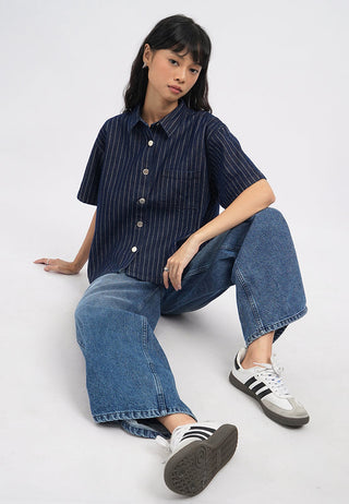 Stripes Denim Shirt with Pocket