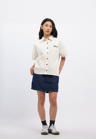 Oversized Short Sleeve Twill Shirt
