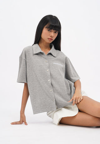 Oversized Short Sleeve Knit Shirt