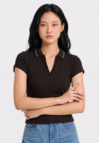 Short Sleeve Contrast Polo Shirt