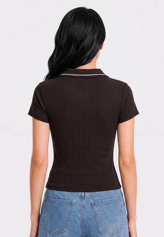 Short Sleeve Contrast Polo Shirt