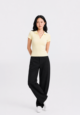 Short Sleeve Contrast Polo Shirt