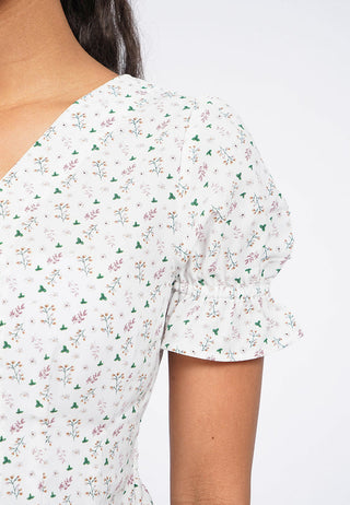 Floral Printed Puff Sleeve Blouse