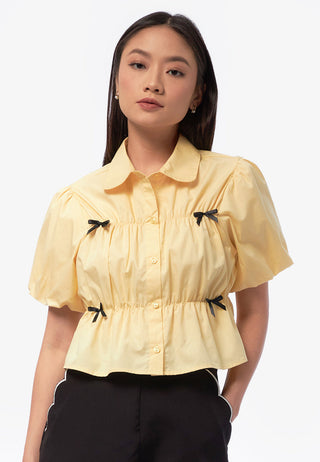 Ribbon Short Sleeve Blouse