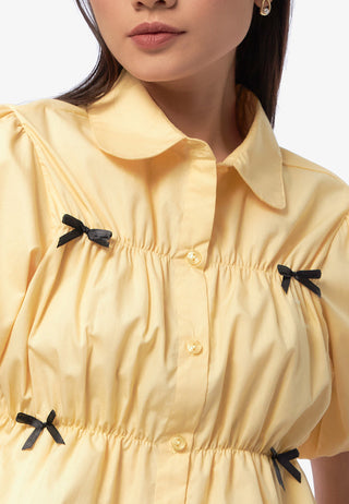 Ribbon Short Sleeve Blouse