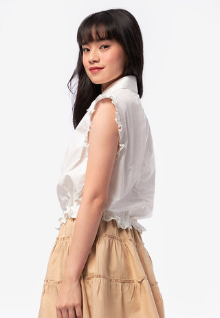 Ruffled Sleeveless Top