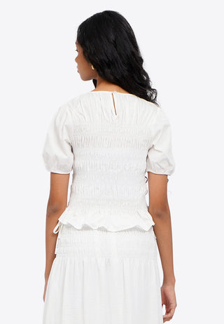 Short Sleeve Smocked Top