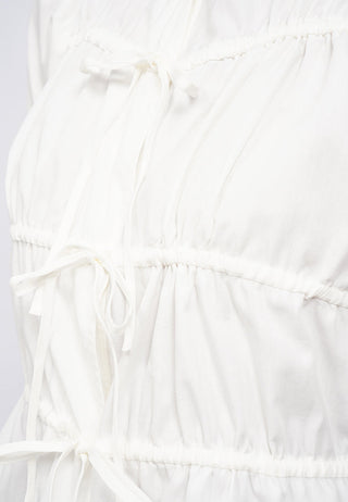 Front Tie Short Sleeve Blouse