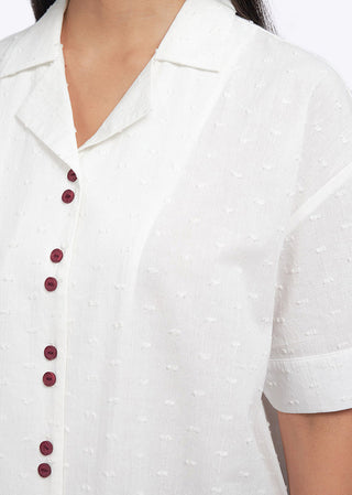 Oversized Notch Collar Shirt