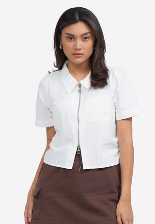 Short Sleeve Parachute Blouse