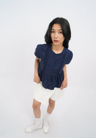 Short Sleeve Peplum Blouse