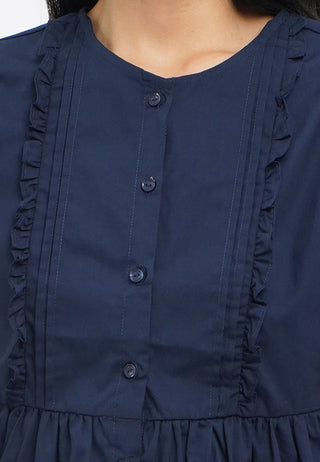 Short Sleeve Peplum Blouse