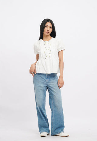 Short Sleeve Peplum Blouse