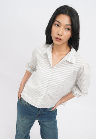 Loose Shirt with Voluminous Sleeves