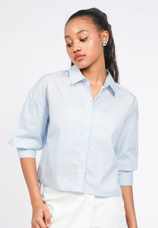 Stripes Blouse with Voluminous Sleeve