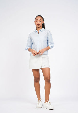 Stripes Blouse with Voluminous Sleeve