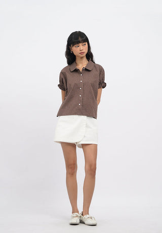 Puff Sleeves Printed Blouse