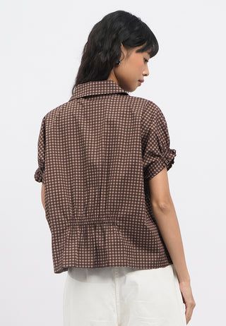 Puff Sleeves Printed Blouse