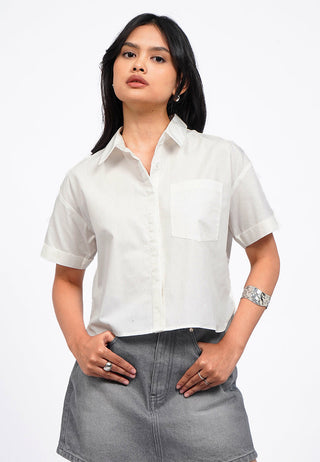 Hi-Lo Boxy Shirt with Pocket