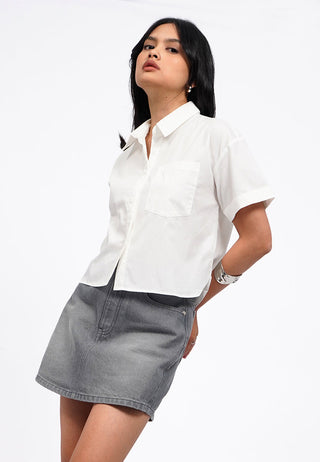 Hi-Lo Boxy Shirt with Pocket