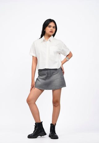 Hi-Lo Boxy Shirt with Pocket