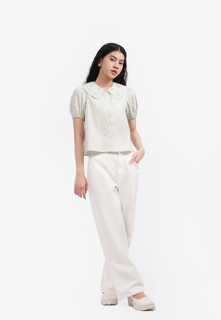 Embroidered Collar Shirt
