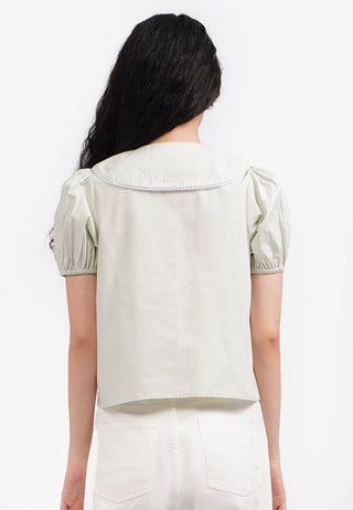 Embroidered Collar Shirt