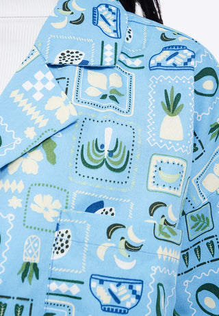 Printed Short Sleeve Boxy Shirt