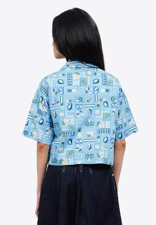 Printed Short Sleeve Boxy Shirt