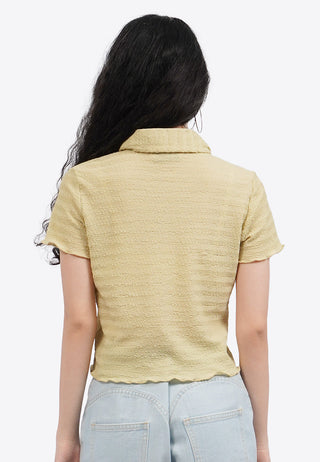 Textured Short Sleeve Top