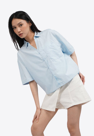 Drop Shoulder Shirt with Pocket