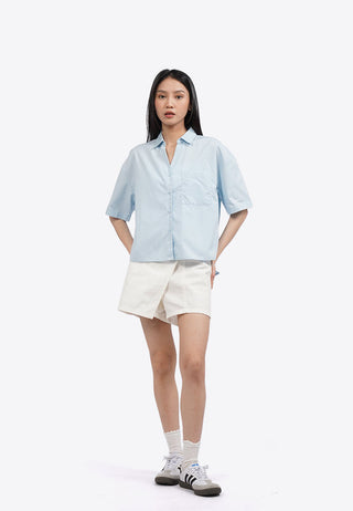 Drop Shoulder Shirt with Pocket