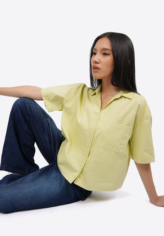 Drop Shoulder Shirt with Pocket