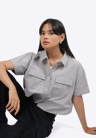 Rolled Up Shirt with Flap Pocket