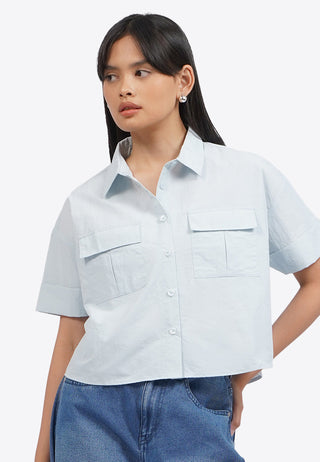 Rolled Up Shirt with Flap Pocket