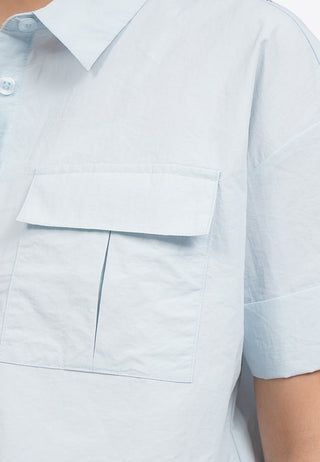 Rolled Up Shirt with Flap Pocket